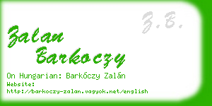 zalan barkoczy business card